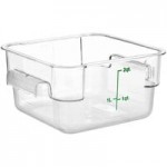 Choice 2 and 4 Qt. Green Square Polypropylene Food Storage Container Lid