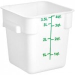 Choice 2 and 4 Qt. Green Square Polypropylene Food Storage Container Lid