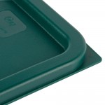Choice 2 and 4 Qt. Green Square Polypropylene Food Storage Container Lid