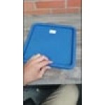 Choice 2 and 4 Qt. Green Square Polypropylene Food Storage Container Lid