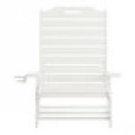 Flash Furniture Monterey White Adjustable Polyethylene Adirondack Chaise Lounge with Cup Holder Flash Furniture Monterey White Adjustable Polyethylene Adirondack Chaise Lounge with Cup Holder