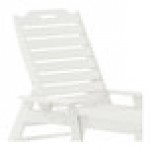 Flash Furniture Monterey White Adjustable Polyethylene Adirondack Chaise Lounge with Cup Holder Flash Furniture Monterey White Adjustable Polyethylene Adirondack Chaise Lounge with Cup Holder