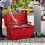 CaterGator CG100REDW Red 110 Qt. Mobile Rotomolded Outdoor Cooler / Ice Chest CaterGator CG100REDW Red 110 Qt. Mobile Rotomolded Outdoor Cooler / Ice Chest