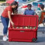 CaterGator CG100REDW Red 110 Qt. Mobile Rotomolded Outdoor Cooler / Ice Chest CaterGator CG100REDW Red 110 Qt. Mobile Rotomolded Outdoor Cooler / Ice Chest