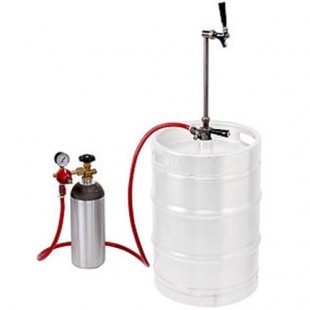 Micro Matic EZ-TAP-S Keg Party Dispensing System with CO2 Cylinder and Chrome-Plated Faucet - 