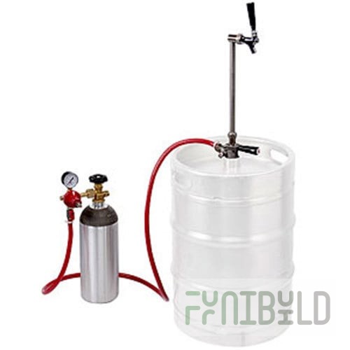 Micro Matic EZ-TAP-S Keg Party Dispensing System with CO2 Cylinder and Chrome-Plated Faucet - 