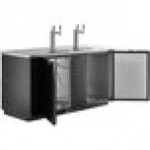 Beverage-Air DD68HC-1-B-016 (2) Double Tap Kegerator Beer Dispenser - Black, (3) 1/2 Keg Capacity