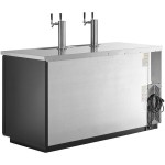 Beverage-Air DD68HC-1-B-016 (2) Double Tap Kegerator Beer Dispenser - Black, (3) 1/2 Keg Capacity