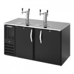 Beverage-Air DD68HC-1-B-016 (2) Double Tap Kegerator Beer Dispenser - Black, (3) 1/2 Keg Capacity
