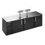 Beverage-Air DD68HC-1-B-016 (2) Double Tap Kegerator Beer Dispenser - Black, (3) 1/2 Keg Capacity