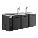 Avantco UDD-4-CT-6 Black Kegerator / Beer Dispenser with (2) Triple Tap Tower and Club Top - (3) 1/2 Keg Capacity Avantco UDD-4-CT-6 Black Kegerator / Beer Dispenser with (2) Triple Tap Tower and Club Top - (3) 1/2 Keg Capacity