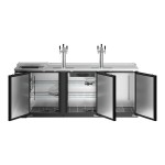 Avantco UDD-4-CT-6 Black Kegerator / Beer Dispenser with (2) Triple Tap Tower and Club Top - (3) 1/2 Keg Capacity Avantco UDD-4-CT-6 Black Kegerator / Beer Dispenser with (2) Triple Tap Tower and Club Top - (3) 1/2 Keg Capacity