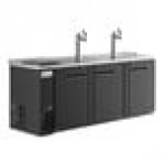 Avantco UDD-4-CT-6 Black Kegerator / Beer Dispenser with (2) Triple Tap Tower and Club Top - (3) 1/2 Keg Capacity Avantco UDD-4-CT-6 Black Kegerator / Beer Dispenser with (2) Triple Tap Tower and Club Top - (3) 1/2 Keg Capacity