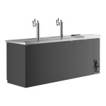 Avantco UDD-4-CT-6 Black Kegerator / Beer Dispenser with (2) Triple Tap Tower and Club Top - (3) 1/2 Keg Capacity Avantco UDD-4-CT-6 Black Kegerator / Beer Dispenser with (2) Triple Tap Tower and Club Top - (3) 1/2 Keg Capacity