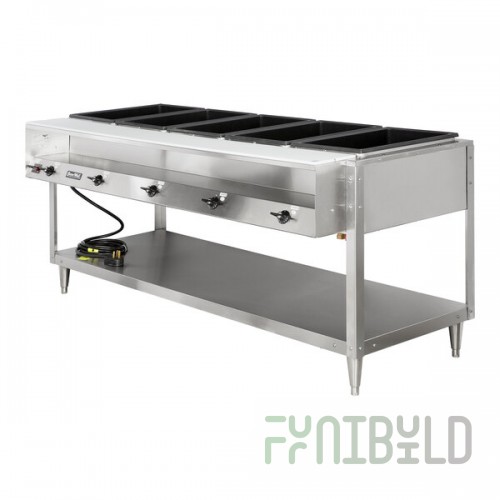 Vollrath 38105 ServeWell® Electric Five Pan Hot Food Table 120V - Sealed Well