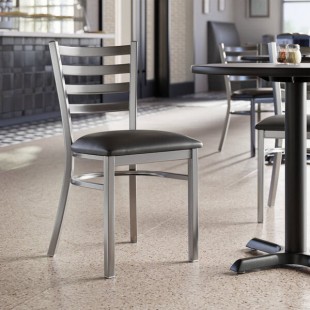 Lancaster Table & Seating Clear Coat Finish Ladder Back Chair with 2 1/2 Lancaster Table & Seating Clear Coat Finish Ladder Back Chair with 2 1/2