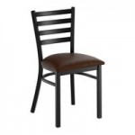 Lancaster Table & Seating Clear Coat Finish Ladder Back Chair with 2 1/2 Lancaster Table & Seating Clear Coat Finish Ladder Back Chair with 2 1/2