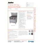 Garland SunFire Series X36-2G24R Liquid Propane 2 Burner Gas Range with 24