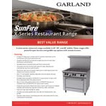 Garland SunFire Series X36-2G24R Liquid Propane 2 Burner Gas Range with 24