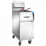 Vulcan 1TR45D-1 PowerFry3 Natural Gas 45-50 lb. Floor Fryer with Solid State Digital Controls - 70,000 BTU