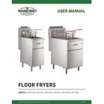 MainStreet Equipment Liquid Propane 70-100 lb. Stainless Steel Floor Fryer - 150,000 BTU