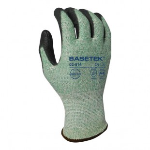 Armor Guys Basetek 02-014-L Green A4 HDPE Gloves with Black Polyurethane Palm Coating - Large Armor Guys Basetek 02-014-L Green A4 HDPE Gloves with Black Polyurethane Palm Coating - Large
