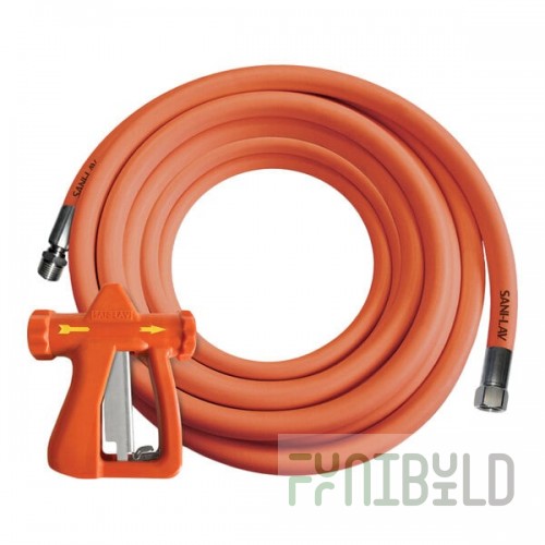 Sani-Lav H503NP1 Orange Wash-Down Kit with 50' Hose and Spray Nozzle