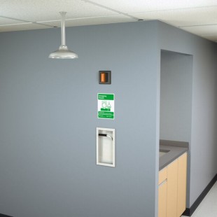 Guardian Equipment GBF1670 Recessed Emergency Shower with Vertically Mounted Exposed Shower Head