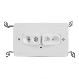 CLS REMW Recessed White Thermoplastic LED Emergency Light with Backup Battery