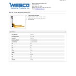 Wesco Industrial Products 272149 Economizer 4,400 lb. Pallet Truck with 27
