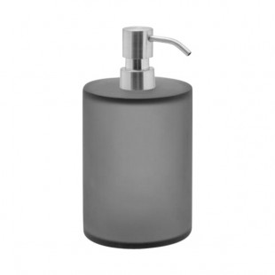 room360 Nassau 28 oz. Smoke Soap Dispenser with Mirrored Stainless Pump Top - 6/Case