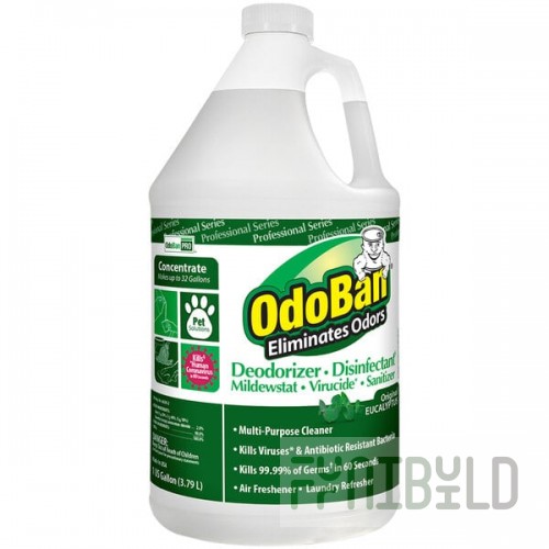 OdoBan 911062-G4 1 Gallon / 128 oz. Concentrated Eucalyptus Disinfectant / Air Freshener - 4/Case