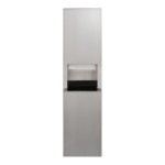 Bobrick Fino B-9944 8.5 Gallon Surface-Mounted Paper Towel Dispenser / Waste Receptacle with Satin Finish