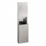 Bobrick Fino B-9944 8.5 Gallon Surface-Mounted Paper Towel Dispenser / Waste Receptacle with Satin Finish