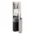 Bobrick Fino B-9944 8.5 Gallon Surface-Mounted Paper Towel Dispenser / Waste Receptacle with Satin Finish