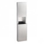 Bobrick Fino B-9944 8.5 Gallon Surface-Mounted Paper Towel Dispenser / Waste Receptacle with Satin Finish
