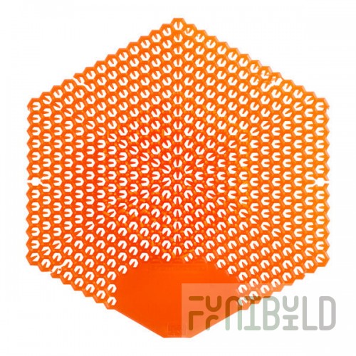 Fresh Products Colorwave CWS-F-010I060M-04 Orange EVA Gel Mango Scent Urinal Screen - 10/Case