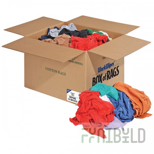 New Pig WorkWipes 25 lb. Reclaimed Colored T-Shirt Rags WIP585