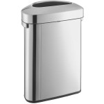 Rubbermaid® Refine 2147550 16 Gallon Stainless Steel Half Round Trash Can