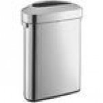 Rubbermaid® Refine 2147550 16 Gallon Stainless Steel Half Round Trash Can