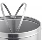 Lancaster Table & Seating 15 Gallon Stainless Steel Round Decorative Trash Can with Push Door Lid Lancaster Table & Seating 15 Gallon Stainless Steel Round Decorative Trash Can with Push Door Lid
