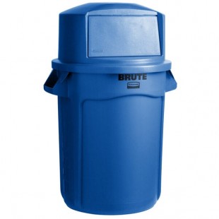 Rubbermaid® BRUTE 32 Gallon Blue Round Trash Can and Dome Top Lid Rubbermaid® BRUTE 32 Gallon Blue Round Trash Can and Dome Top Lid