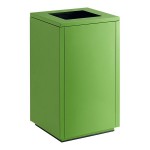 Lancaster Table & Seating 25 Gallon Green Steel Square Decorative Compost Bin with Open Top Lid