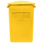 Rubbermaid® Slim Jim 23 Gallon Yellow Rectangular Trash Can with 2 Hole Lid