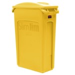 Rubbermaid® Slim Jim 23 Gallon Yellow Rectangular Trash Can with 2 Hole Lid