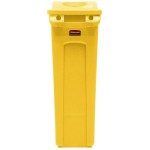 Rubbermaid® Slim Jim 23 Gallon Yellow Rectangular Trash Can with 2 Hole Lid