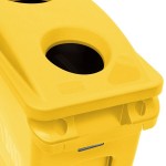 Rubbermaid® Slim Jim 23 Gallon Yellow Rectangular Trash Can with 2 Hole Lid