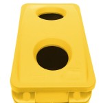 Rubbermaid® Slim Jim 23 Gallon Yellow Rectangular Trash Can with 2 Hole Lid