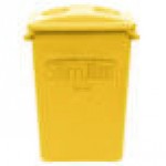 Rubbermaid® Slim Jim 23 Gallon Yellow Rectangular Trash Can with 2 Hole Lid