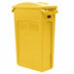 Rubbermaid® Slim Jim 23 Gallon Yellow Rectangular Trash Can with 2 Hole Lid